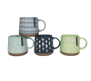 Nordic Design Color Glaze Embossed Coffee Mug for Daily Use