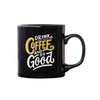 High Quality Black Color Glaze Coffee Design Mug Decal Printing Mug