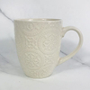 Newest Full Color Glaze Embossed Mug Stoneware Coffee Mug