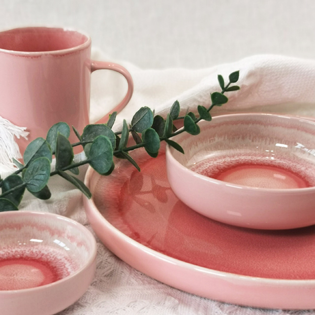 Hot New Products Reactive Glaze Dinner Set Stoneware Mug Plate Set