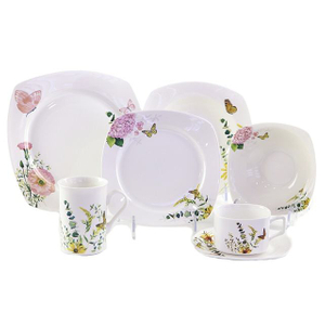 Latest square Shape Bone China Arcopal Dinner Set