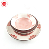 High quality pink flower printed dinnerware set factory price