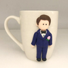 Bride and Groom Handmade 3d Polymer Clay Wedding Gift Mug Custom Design