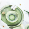 Nordic design color glaze dinner plate set stoneware tableware