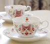 England Style Coffee Mug With Cat Designs Afternoon Tea Cup Set