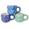 Cute Shape Color Glaze Embossed Coffee Gift Mug for New Year