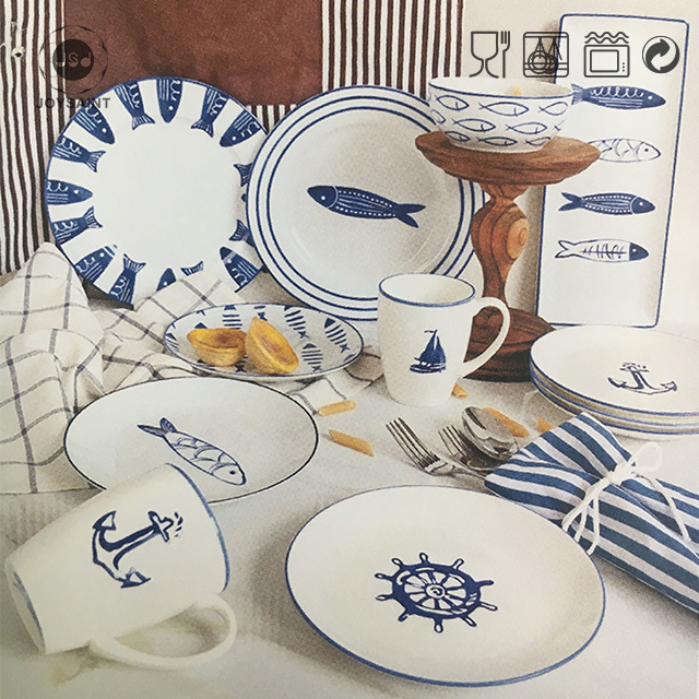 Ceramic Dinner Set New Bone China Fine Porcelain 72pcs Dinner Set