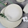 High quality white embossed reactive glaze dinner set for christmas