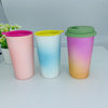 2022 Creative design rainbow color soft touch mug electric glazed mug