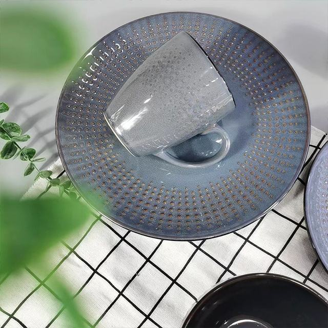 Best selling product color glaze stoneware porcelain dinner set ceramic
