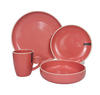 Modern design stoneware color glaze dinner set ceramic 24pcs