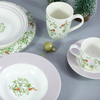 New Bone China White Mug Plate Tea Pot Dinnerware Set Plate Set