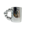 Unique design color pearl glaze coffee gift mug with special handle