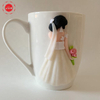 Bride and Groom Handmade 3d Polymer Clay Wedding Gift Mug Custom Design