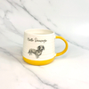 Hot Products Cute Dog Friend Belly Shape Color Handle Ceramics Coffee Drink Ware Mug