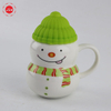 Newest christmas snowman shape coffee mug 3d ceramic cartoon mug