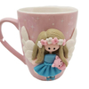 Popular Sale Cutie Little Angel Girl Polymer Clay Mug Ceramic Gift Mug