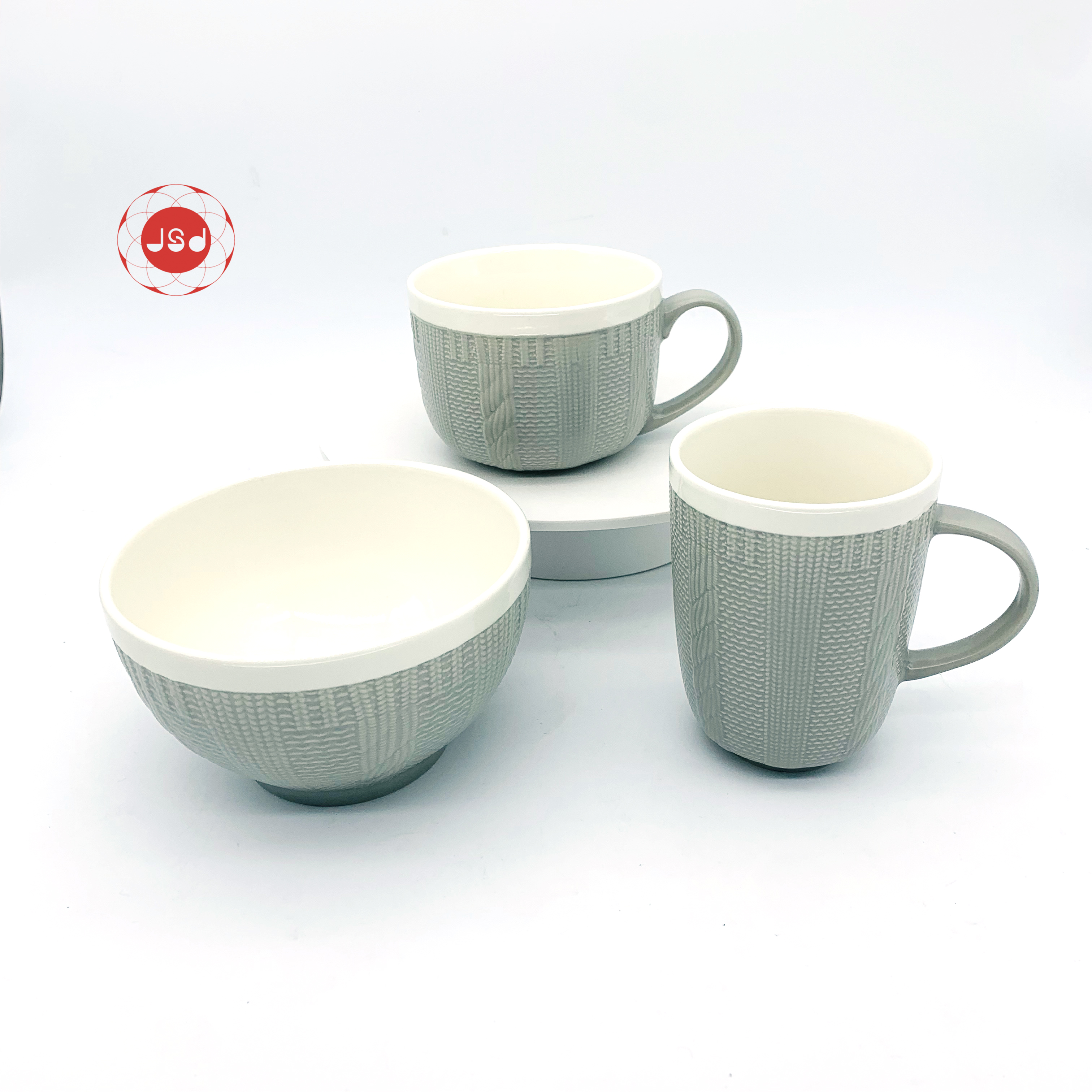 Creative Ceramic Coffee Mug With 3D Embossed Knit Sweater Pattern Mug