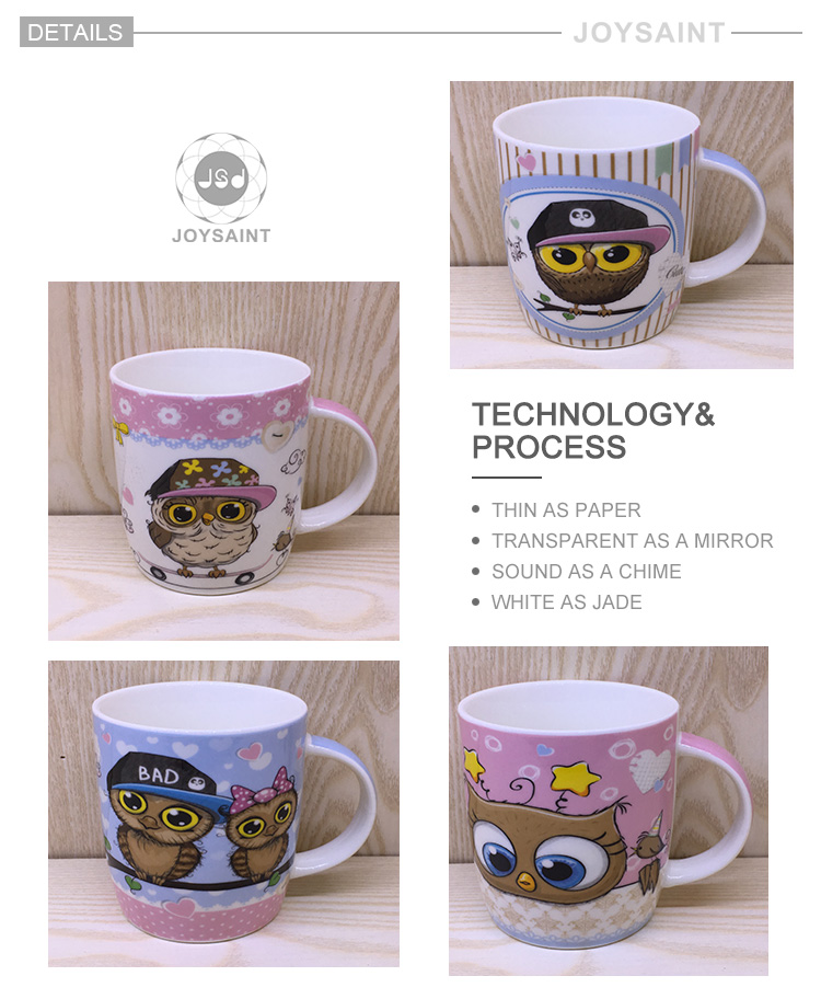 High Quality New Bone Cartoon Ceramic Mug Christmas Gift Mug