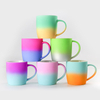 Hot Sale Eco-friendly Spray Glazed Mug New Bone China Two Color Ceramic Soft Touch Mug
