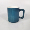 2024 Popular Design Coffee Mug Color Glaze Embossed Ceramic Mug