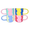Newest Color Glaze Stacking Mug Coffee Mug Set Custom Design