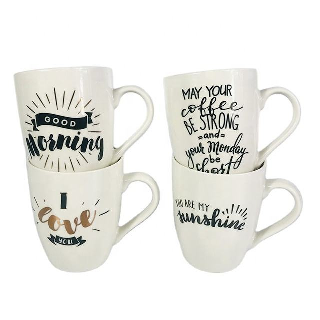 Simple letter design coffee mug drinkware cute design mug