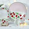 New Bone China White Mug Plate Tea Pot Dinnerware Set Plate Set