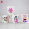 Popular Selling Product Girl and Flower Gift Polymer Clay Mug Ceramic Coffee Cup