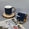 Hot sell color glaze luxury gold plated coffee mug for wine