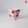 Flower Painting Goblet Ceramic Mugs With Base