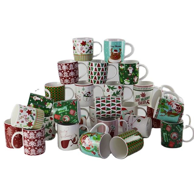 Newest Design Christmas Gift Mug Santa Claus Decal Mug