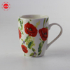 Creative design lovely floral printing coffee mug ceramic travel mug