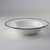 Wholesale 6 inch 9 inch Ceramic Plain Thread and Blue-Edged bowl set