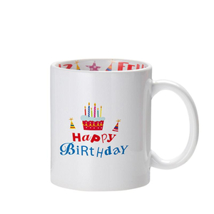 Happy Birthday Gift Mug Sublimation Mug With Decal Printed Inside