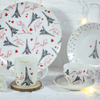 New Bone China White Mug Plate Tea Pot Dinnerware Set Plate Set