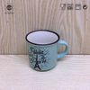 Custom logo London Bridge Pattern Enamel Ceramic Milk/ Coffee Mugs