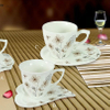 Flower Cup Best Seller Espresso Cup White Coffee Cup and Saucer Set