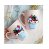 Hand-made Cup Cake Polymer Clay Ceramic Coffee 3D Mugs