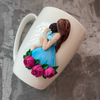 Innovative Cute Ceramic Milk Mug With Polymer Clay Girl Perfect Gift Choice