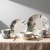 White Porcelain Decal Printed 24pcs Round Dinner Set Ceramic Dinnerware