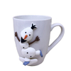 INS Ceramic Coffee Mug Lovely Snowman Mug Polymer Clay Mug