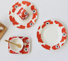 Finland Tableware Flora Tableware Korean Ceramic Plate New Bone China Dinner Set