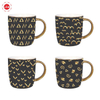 Gold Handle Electroplated Coffee Mug Metal Glaze Mug for Sublimation