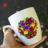 Hot Sale Ceramic Mug With Handmade Polymer Clay Ceramic Gift Mug