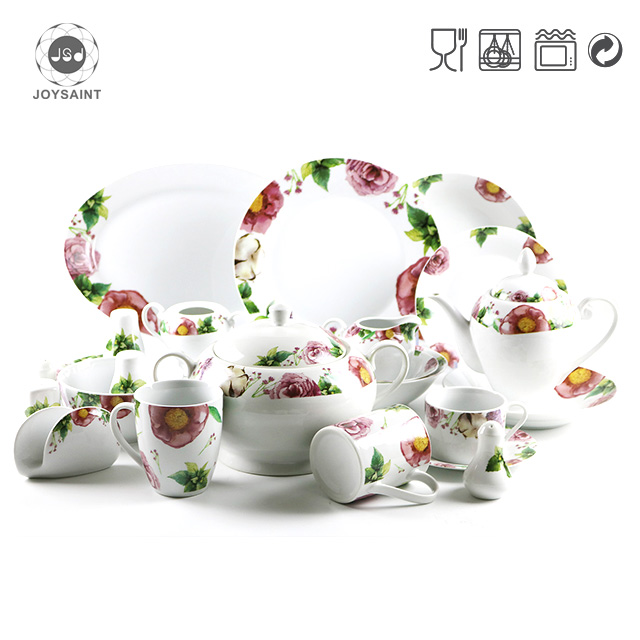 72 Pcs Dinner Set Ceramic Dinnerware Set Custom Design