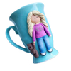 Cute Polymer Clay Girls Ceramic Coffee Mug Funny Gift Mug