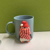 INS Ceramic Coffee Mug Lovely Snowman Mug Polymer Clay Mug
