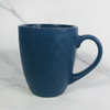 Newest Full Color Glaze Embossed Mug Stoneware Coffee Mug