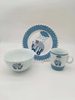 Best Quality Cat Design 3PCS Kid's Porcelain Dinnerware Plate and Soup Bowl Sets